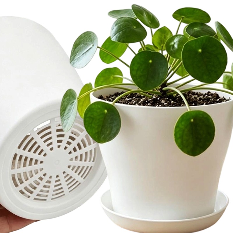 Indoor Herb Garden - Plant Pot Set with Drainage Holes