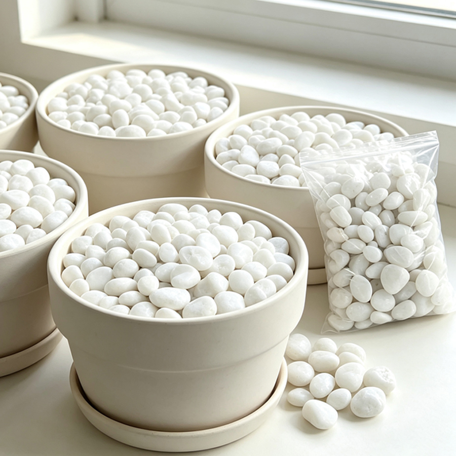 300/600g Polished White Pebble - огляд і ціна Indoor Herb Garden