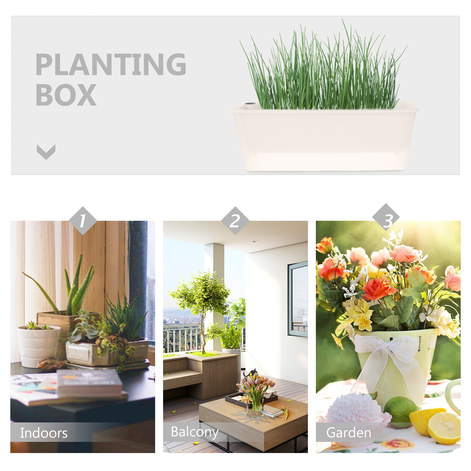 Rectangle Planter Box Long Pla - огляд і ціна Self Watering Planter