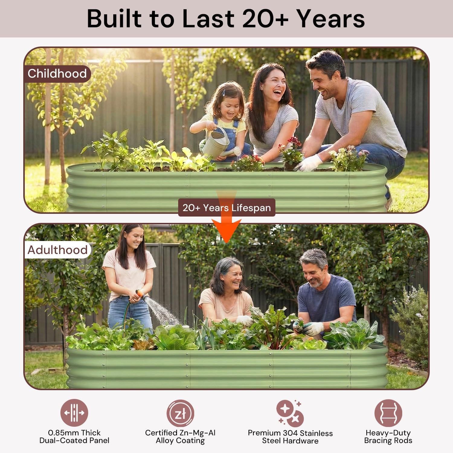 Galvanized Raised Garden Bed 8 - огляд і ціна Raised Garden Bed