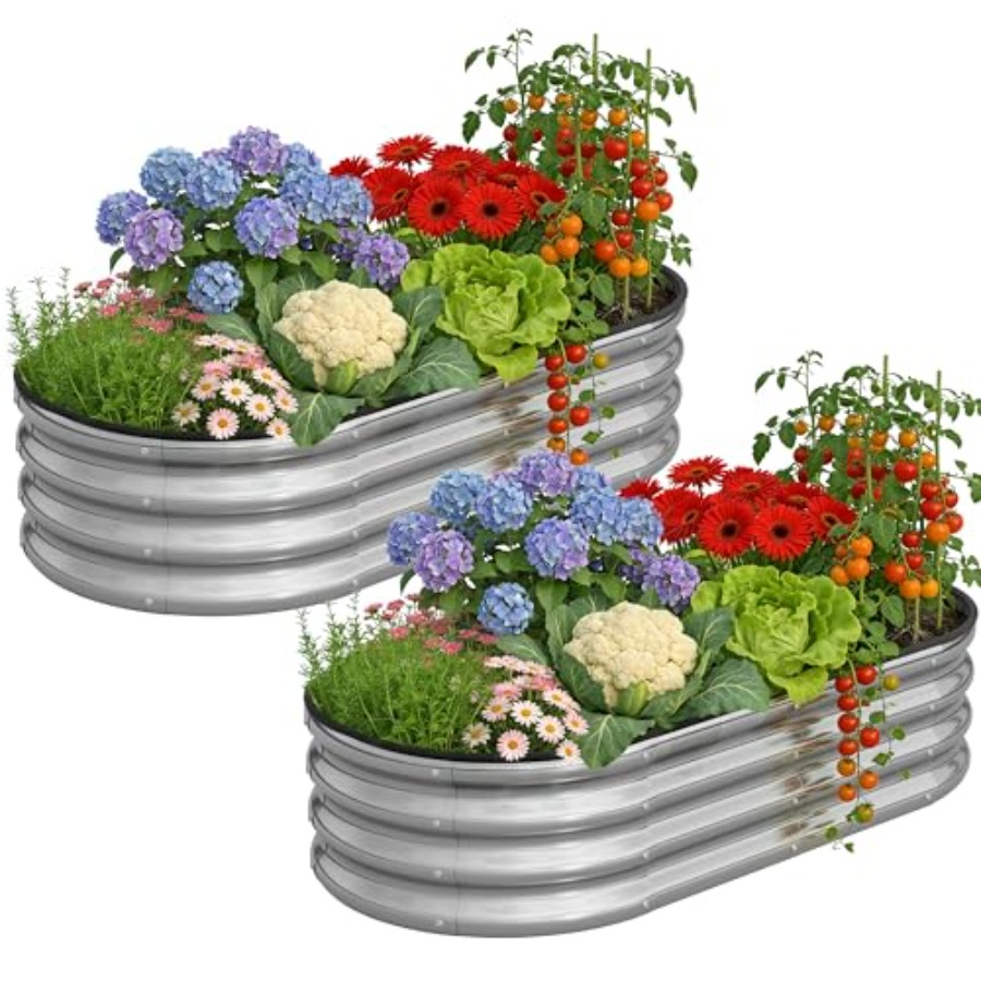 Oval Large Galvanized Metal Ra - огляд і ціна Raised Garden Bed