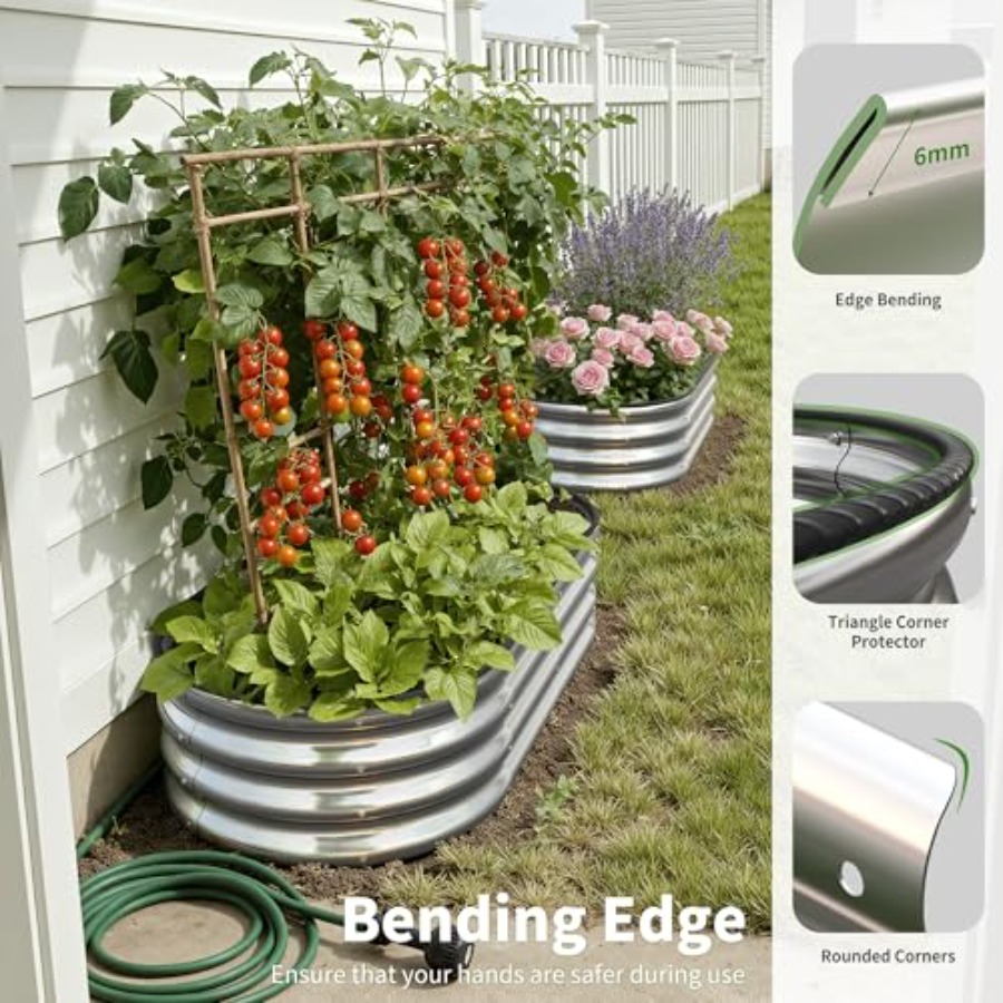 Oval Large Galvanized Metal Ra - огляд і ціна Raised Garden Bed